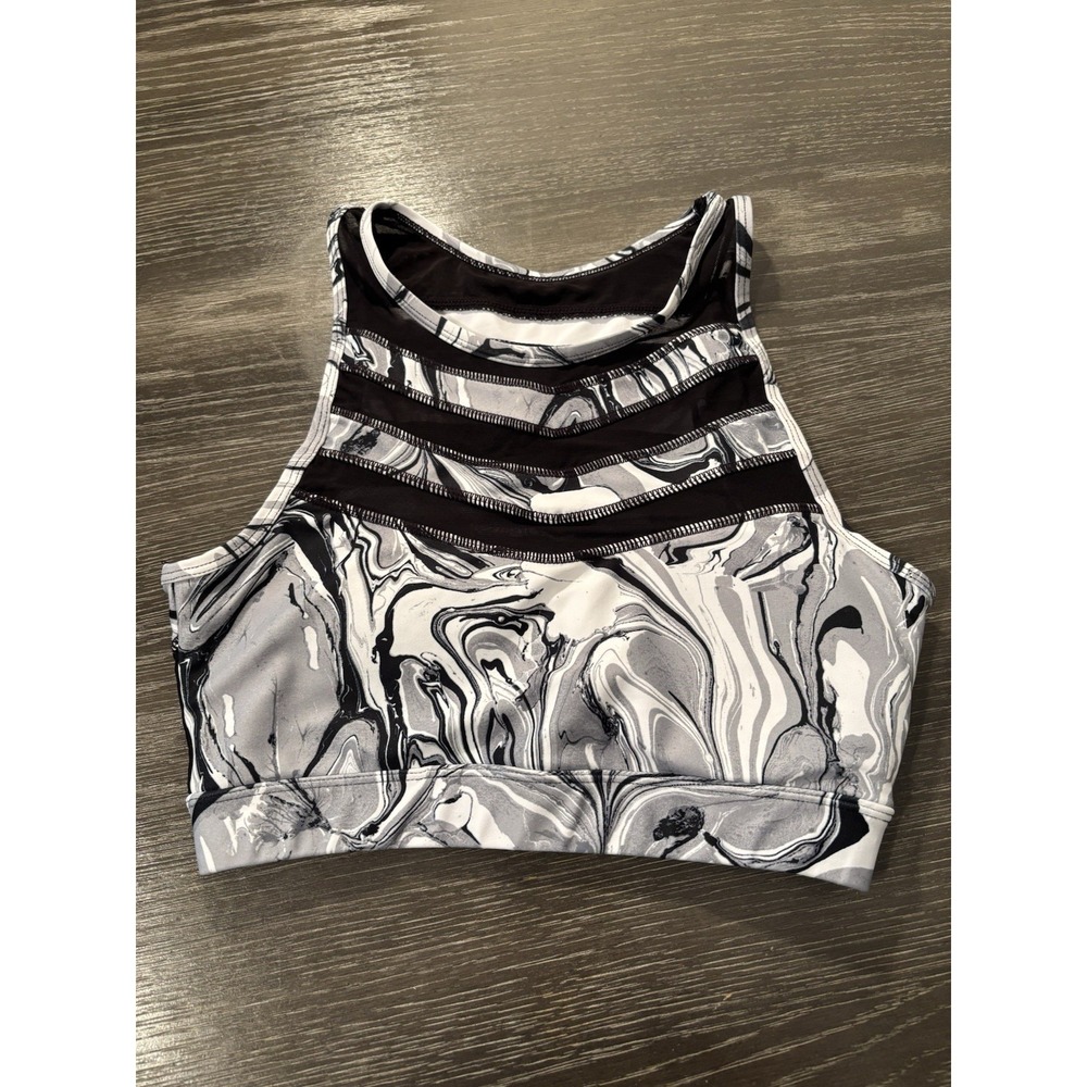 C&C‎ California Womens Black Mesh Plunge Seamless Sport Bra Size S